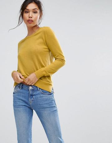 Warehouse Crew Sweater - Yellow