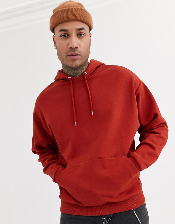 Asos Design Oversized Hoodie In Brown