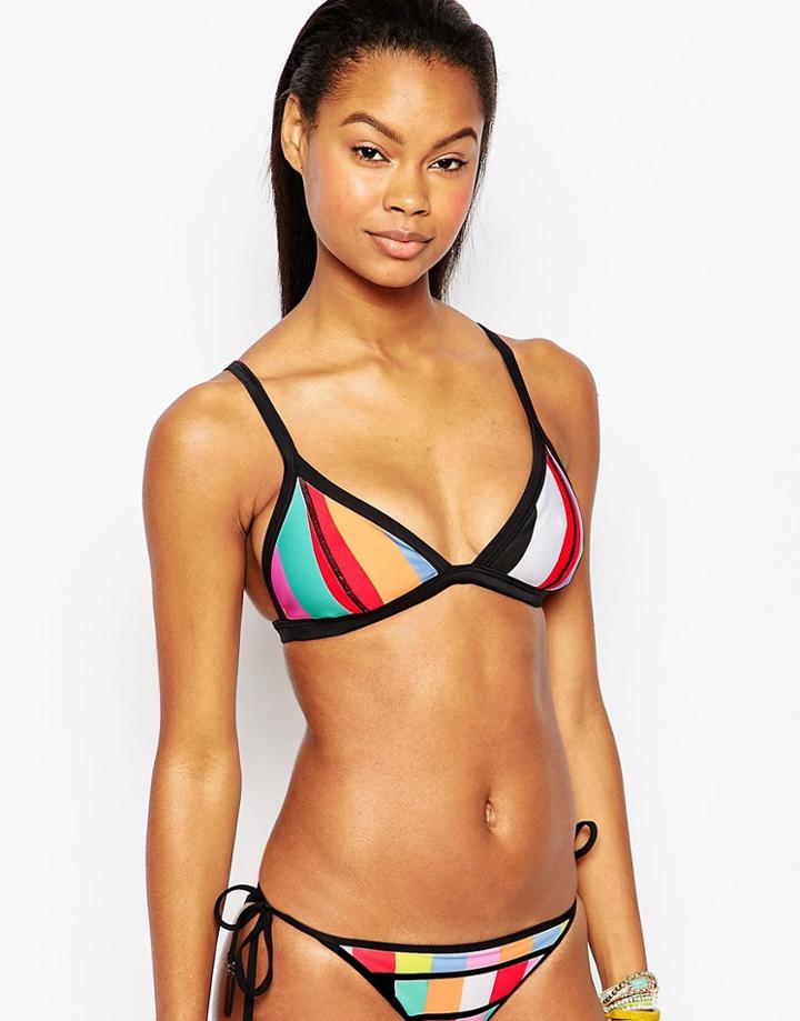 Seafolly Scuba Triangle Color Block Bikini Top - Bandwave