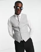 Bolongaro Trevor Skinny Suit Vest In Gray