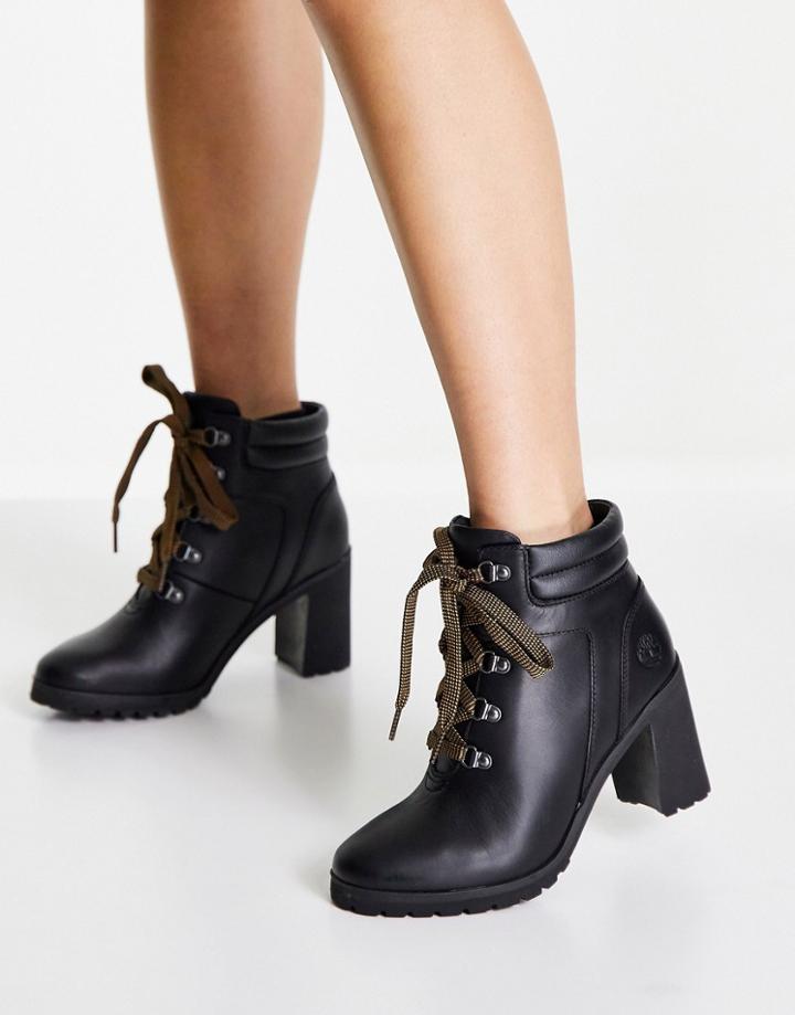 Timberland Allinton Hiker Heeled Boots In Black