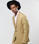 Religion Straight Suit Jacket In Cotton In Camel - Beige