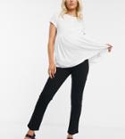 Asos Design Maternity High Rise 'sassy' Cigarette Jeans In Black