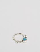 Kingsley Ryan Sterling Silver Turquoise Stone Septum Ring - Silver