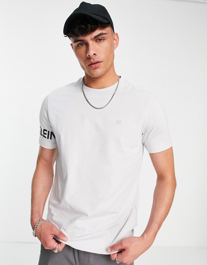 Calvin Klein Performance Sleeve Logo T-shirt In White