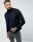 Fred Perry Gingham Bomber Jacket In Charcoal - Gray