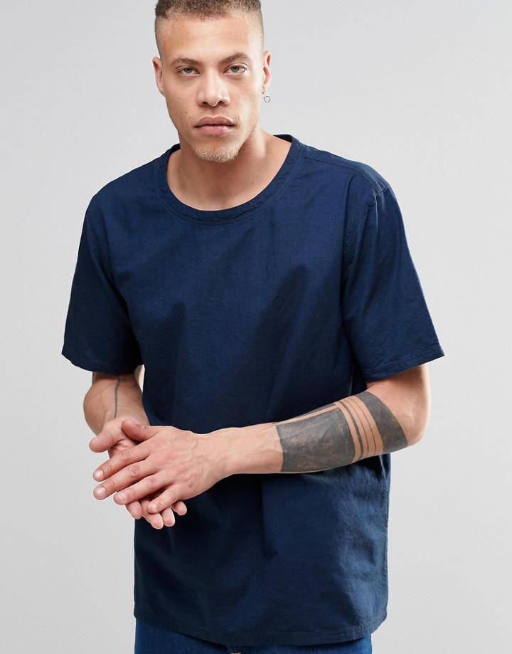 Weekday Zephyr Denim T-shirt Indigo - Blue