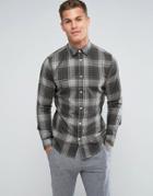 Selected Homme Shirt In Slim Fit Check Cotton - Green