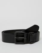 Diesel B-fore-u Leather Logo Keeper Belt Black - Black