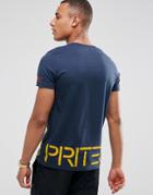 Esprit T-shirt With Large Logo In Organic Cotton - Navy