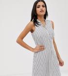 Vero Moda Tall Stripe Button Front Mini Dress - Multi