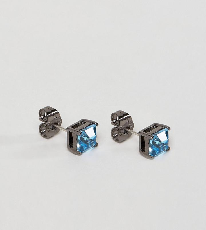 Simon Carter Square Swarovski Crystal Stud Earrings Exclusive To Asos - Silver