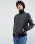 Clean Cut Copenhagen Premium Wool Twill Bomber Jacket - Gray