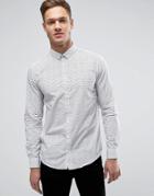 Casual Friday Shirt With Dot Print In Slim Fit - Blue