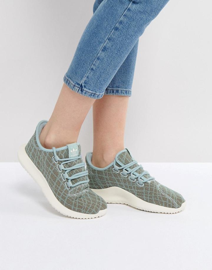 Adidas Tubular Shadow Sneakers In Sage Green - Green