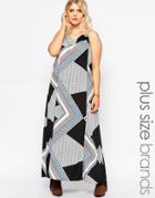 Diya Plus Maxi Dress In Geo Print - Multi