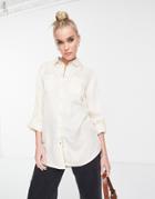 Lipsy Utility Shirt In Ecru-neutral