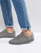 Fred Perry Spencer Brushed Cotton Sneakers In Gray - Gray