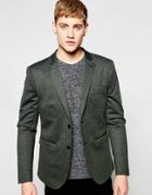 New Look Jersey Blazer In Khaki - Green