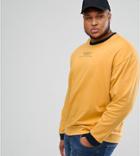 Asos Plus Oversized Sweatshirt With City Print - Yellow