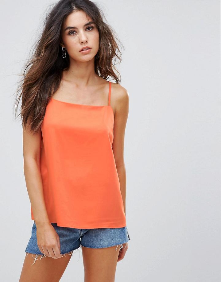 Warehouse Square Neck Cami - Orange