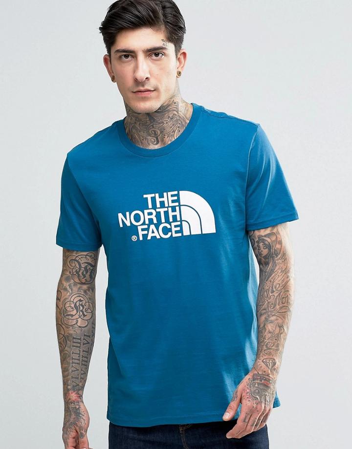 The North Face T-shirt With Easy Logo In Blue - Blue