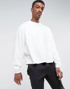 Asos Long Sleeve T-shirt With Extreme Batwing In Cropped Length - Pink