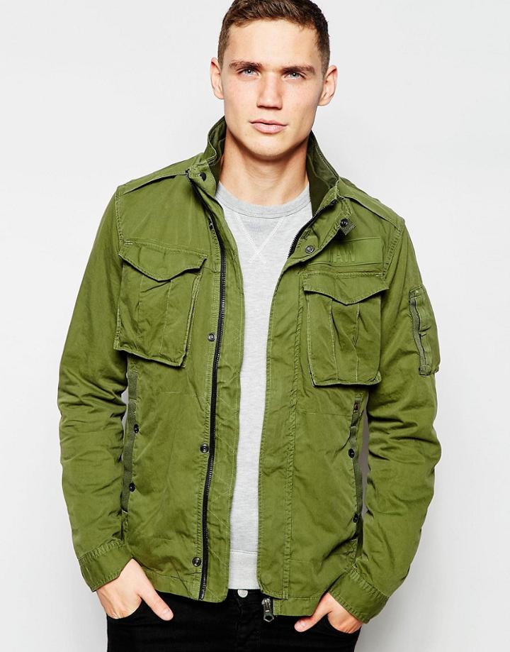 G-star Overshirt Jacket Rovic In Green - Sage