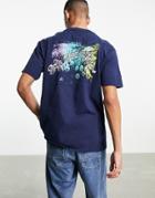 Vans Open Field T-shirt In Navy-blues