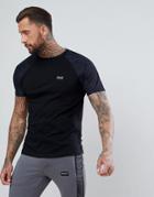 Nicce London T-shirt In Black Suedette - Black