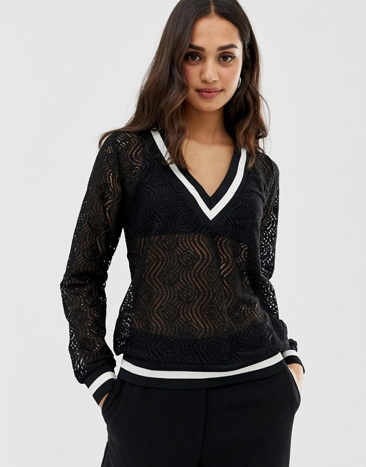 Jdy Taggi Sporty Lightweight Knit Sweater - Black