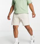 Only & Sons Plus Slim Fit Chino Shorts In Beige-neutral