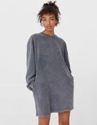 Stradivarius Sweater Dress In Gray-grey