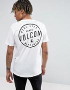 Volcom T-shirt With Back Print In White - White