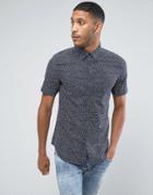 Diesel S-dino Stars Print Shirt Short Sleeve - Navy