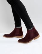 Good For Nothing Chelsea Boots In Burgundy Suede - Red