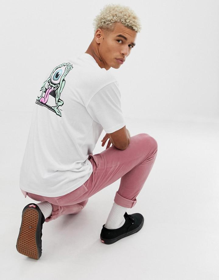 Santa Cruz Eyegore Back Print T-shirt In White - White