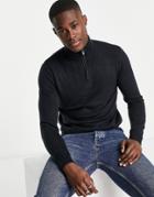 French Connection Soft Touch Half Zip Sweater In Navy