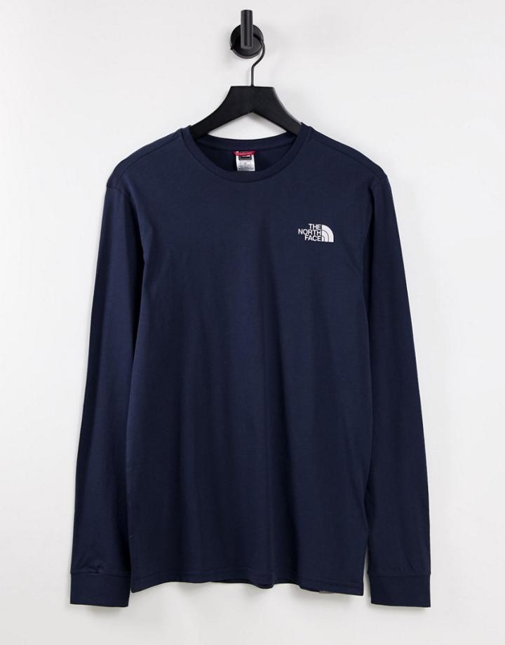 The North Face Simple Dome Long Sleeve T-shirt In Navy