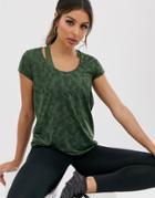Asos 4505 T Shirt In Sheer Camo - Green