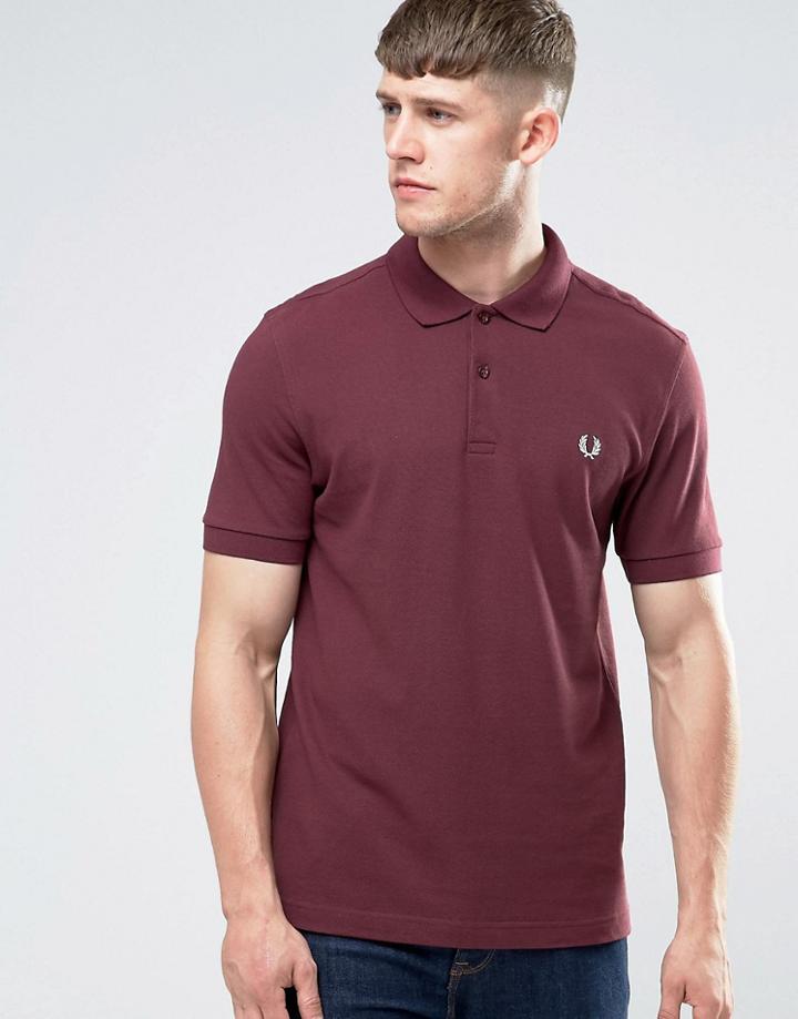 Fred Perry Polo Shirt In Mahogany - Red