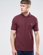 Fred Perry Polo Shirt In Mahogany - Red