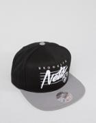 Mitchell & Ness Snapback Cap Brooklyn Nets With Cursive Logo - Black