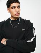 Lacoste Sweatshirt With Sleeve Taping In Black