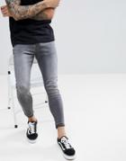Pull & Bear Regular Slim Fit Comfort Jeans In Gray - Gray