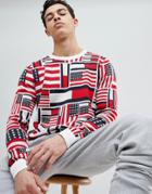 Tommy Hilfiger Iconic Print Sweatshirt - Red