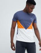 D-struct Panneled Mesh Logo T-shirt - Orange