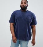 Jacamo Plus T-shirt In Navy Towelling - Navy