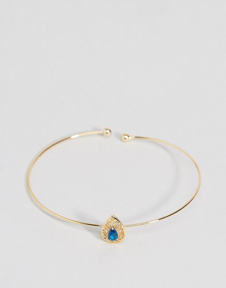 Limited Edition Fine Filigree Stone Bracelet - Gold
