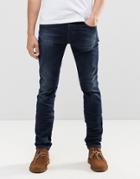 Nudie Lean Dean Slim Tapered Jeans Deep Sparkle Dark - Blue